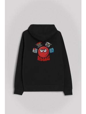 Kendim Seçtim Red Ball 4 Redball Kırmızı Top Crazy Ön ve Arka Baskılı Sweatshirt Unisex Kapüşonlu Hoodie