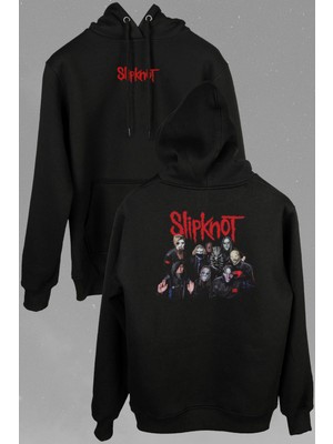 Kendim Seçtim Slipknot Slip Knot Metal Music Des Moines Ön ve Arka Baskılı Sweatshirt Unisex Kapüşonlu Hoodie