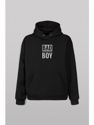 Kendim Seçtim Bad Boy Badboy Playboy Kötü Haylaz Çocuk Ön ve Arka Baskılı Sweatshirt Unisex Kapüşonlu Hoodie