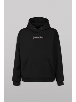 Kendim Seçtim Jurassic Park Dinazor Dinozor Ön ve Arka Baskılı Sweatshirt Unisex Kapüşonlu Hoodie