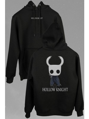 Kendim Seçtim Hollow Knight Ghost Cadılar Bayramı Kuru Kafa Ön ve Arka Baskılı Sweatshirt Unisex Kapüşonlu Hoodie