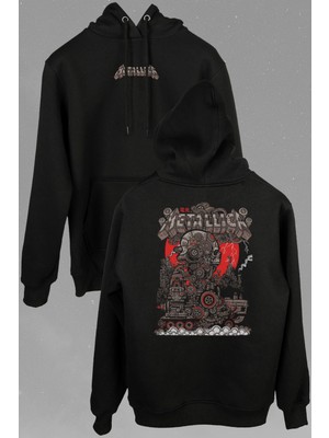 Kendim Seçtim Metallica Rock Metal Music Kırk James Lars Ön ve Arka Baskılı Sweatshirt Unisex Kapüşonlu Hoodie