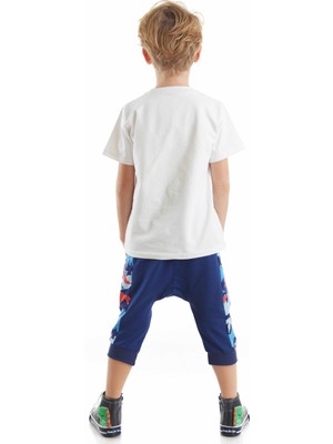 Denokids Dino Dudes Erkek Çocuk T-shirt Kapri Şort Takım