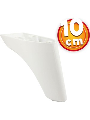 Nzb Lüks Mobilya Kanepe Sehpa Tv Ünitesi Koltuk Ayağı 10 cm Beyaz Baza Ayak