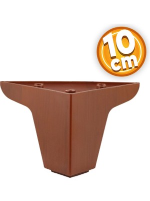Badem10 Zakkum Lüks Mobilya Kanepe Sehpa Tv Ünitesi Koltuk Ayağı 10 cm Kahverengi Baza Ayak