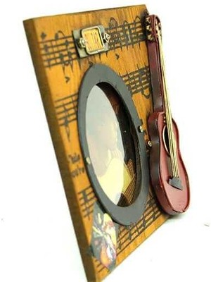 HSRC Dekoratif Metal Çerçeve Gitar Dekorlu Vintage Ev Ofis Hediyelik