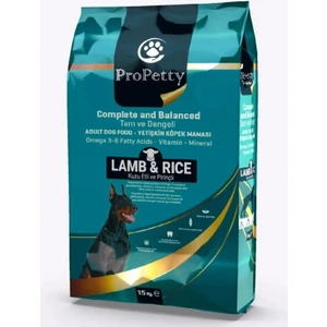 Pro Petty Kuzu Etli ve Pirinçli Yetişkin Kuru Köpek Maması 15 kg