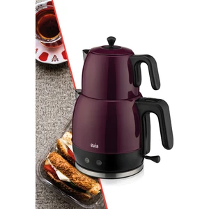 Ladem Mor Geniş Kapasiteli 2200 Watt Paslanmaz Çelik Çay Makinesi ve Su Isıtıcısı EA-4309