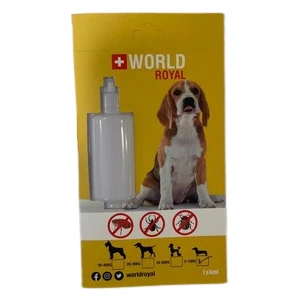World Royal Köpek Ense Dış Parazit Etkili Bit Pire Kene Deri Bakımı Yağı 0-10 Kg 5 Ml
