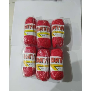 Makrome Ipi 6'lı-Kırmızı