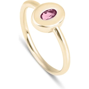 Kairos Jewelry 14 Ayar Altın Pembe Oval Turmalin Yüzük ALM001-T14G