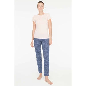 Mod Collection - Kadın Pudra Patlı Pijama Takımı 3882