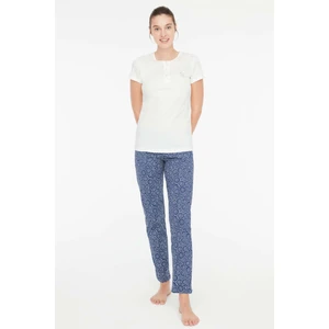 Mod Collection - Kadın Ekru Battal Pijama Takımı  3887