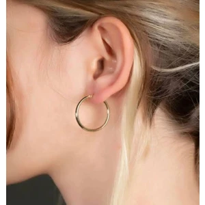 Kadın 316L Çelik Gold Halka Küpe