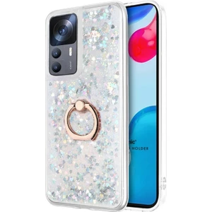 Xiaomi Mi 12T Kılıf Glitter Liquid Holder Gümüş