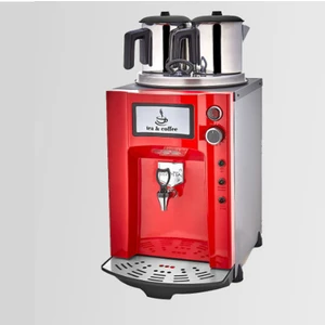 DE12P Remta Elektrikli 2 Demlikli Premium Jumbo Çay Makinesi 15 Lt Kırmızı - Demlik Dahil