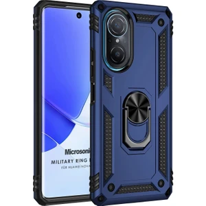 Huawei Nova 9 Se Kılıf Military Ring Holder Lacivert