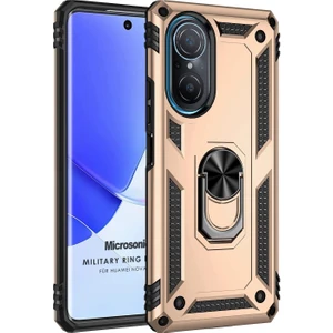 Huawei Nova 9 Se Kılıf Military Ring Holder Gold