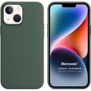Apple iPhone 14 Plus Kılıf Liquid Lansman Silikon Yeşil