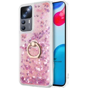 Xiaomi Mi 12T Pro Kılıf Glitter Liquid Holder Pembe