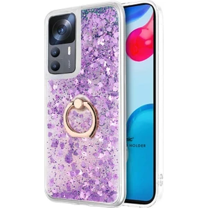 Xiaomi Mi 12T Pro Kılıf Glitter Liquid Holder Mor