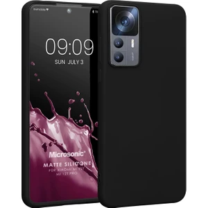 Matte Silicone Xiaomi Mi 12T Pro Kılıf Siyah