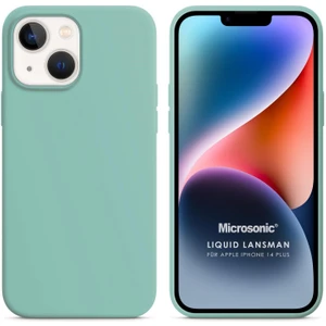Apple iPhone 14 Plus Kılıf Liquid Lansman Silikon Su Yeşili