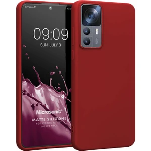 Matte Silicone Xiaomi Mi 12T Pro Kılıf Kırmızı
