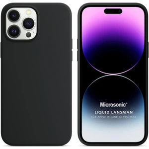 Apple iPhone 14 Pro Max Kılıf Liquid Lansman Silikon Siyah