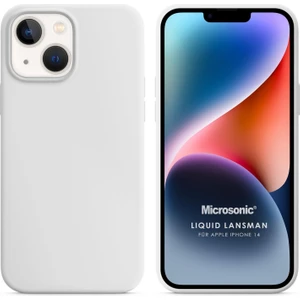 Apple iPhone 14 Kılıf Liquid Lansman Silikon Beyaz