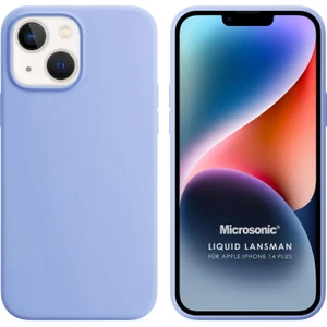 Apple iPhone 14 Plus Kılıf Liquid Lansman Silikon Mavi