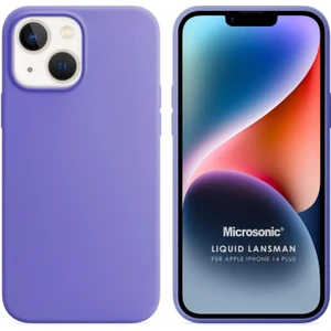 Apple iPhone 14 Plus Kılıf Liquid Lansman Silikon Lila