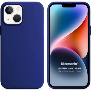 Apple iPhone 14 Plus Kılıf Liquid Lansman Silikon Lacivert