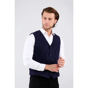 Erkek Hakiki Deri Süet Yelek