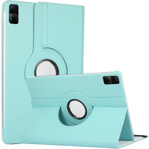 Xiaomi Redmi Pad Kılıf 360 Dönerli Stand Deri Mavi