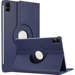 Xiaomi Redmi Pad Kılıf 360 Dönerli Stand Deri Lacivert