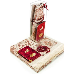 İhvan Online Cep Boy Kadife Yasin Kitabı Isim Plakalı Seccade Tesbih Kutulu Özel Set Bordo