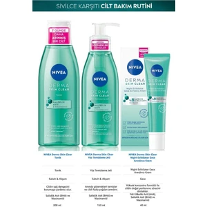 Derma Skin Clear Night Exfoliator-Sivilceli Ciltler Cilt Bakım Seti