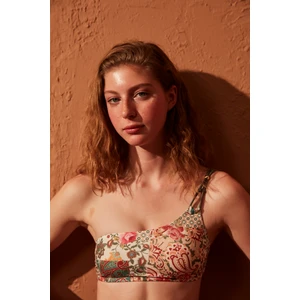 Çok Renkli Paisley One Shoulder Bikini Üstü