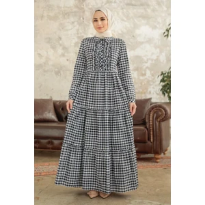 Neva Style - Lacivert Tesettür Elbise 2702L