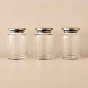 Bella Maison Jely Metal Kapaklı 3'lü Kavanoz Seti 890 cc