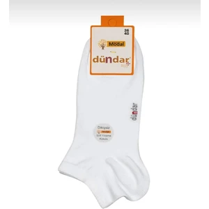 Unisex 12"li Beyaz Modal Plus Patik Çorap 4506