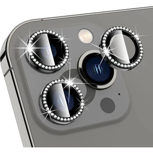 Iphone 13 Pro ve 13 Pro Max Uyumlu Taşlı Kamera Lens Koruyucu