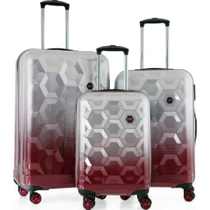 Gri-Bordo Ççs London 5226 Polikarbon 3 Lü Valiz Seti