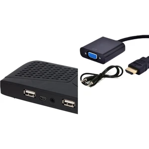 Monitörü Tv Yapmak Için Gerekenler Çevirici Set Vga+Hd Uydu