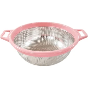 Kurtbey Mutfak Kurtbeymutfak Paslanmaz Makarna Süzgeçi  24 cm Pembe