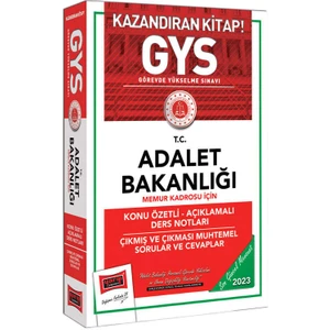 Yargı Yayınevi 2023 Adalet Bakanlığı GYS Memur Kadrosu Için Konu Özetli Açıklamalı Ders Notları Çıkması Muhtemel Sorular ve Cevaplar