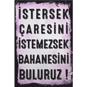 Hayat Poster Istersek Çaresini Komik Sözler Duvar Yazıları Retro Ahşap Poster