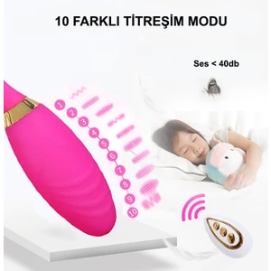 Dr. Love Uzaktan Kumandalı Güçlü Titreşimli Giyilebilir Pembe Anal ve Vajinal Plug Vibratör