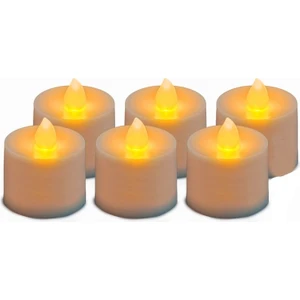 Gün Işığı Renkli LED Pilli Mum Plastik 6 Adet 4,5 cm